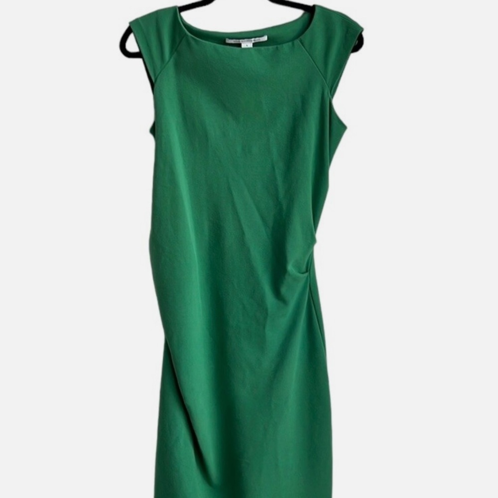 DVF Gabi Knit Sheath Dress Green Sz 10
